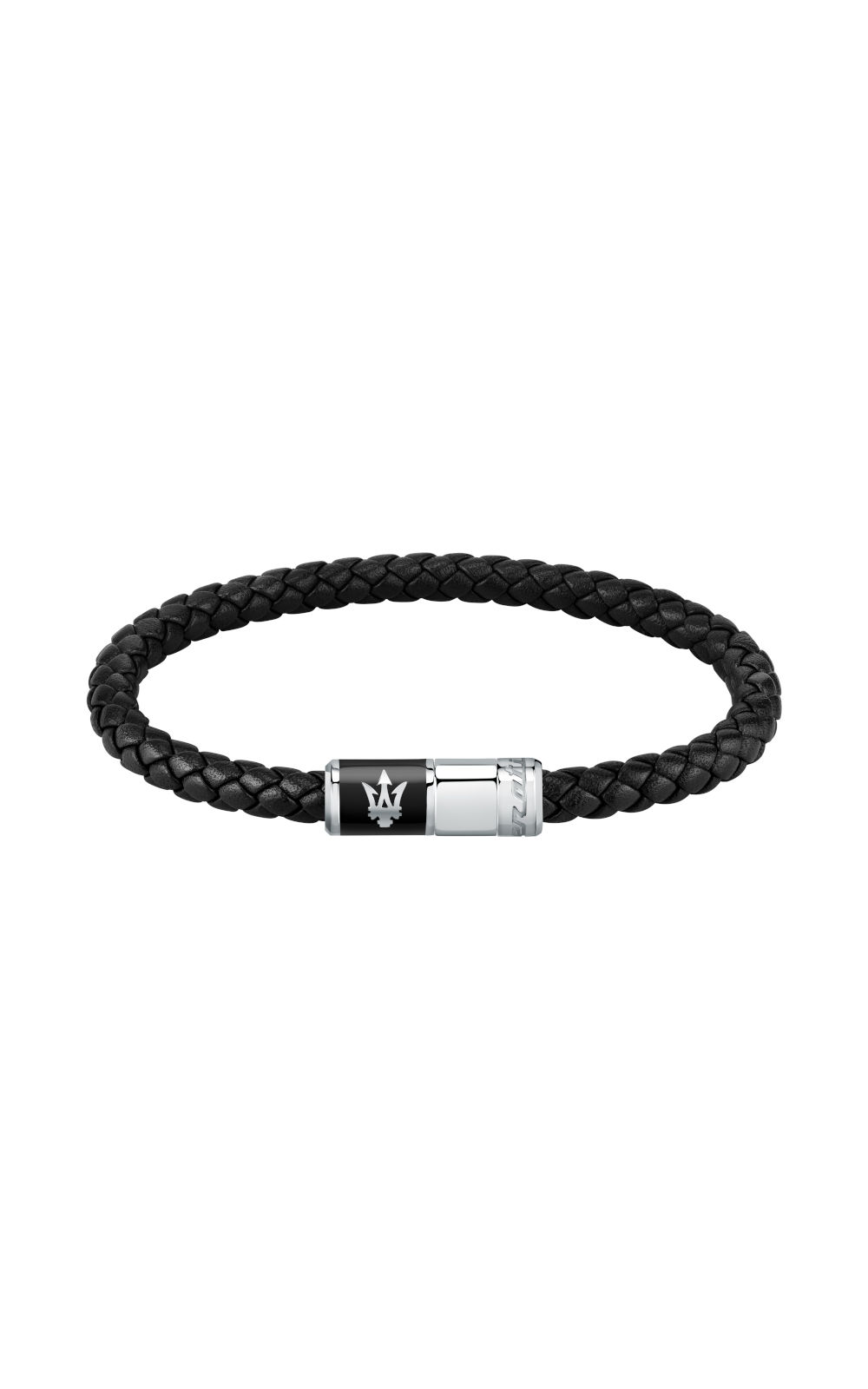 MASERATI ARM RING JM222AVE07 Μαύρο Δερμάτινο Βραχιόλι.jpg